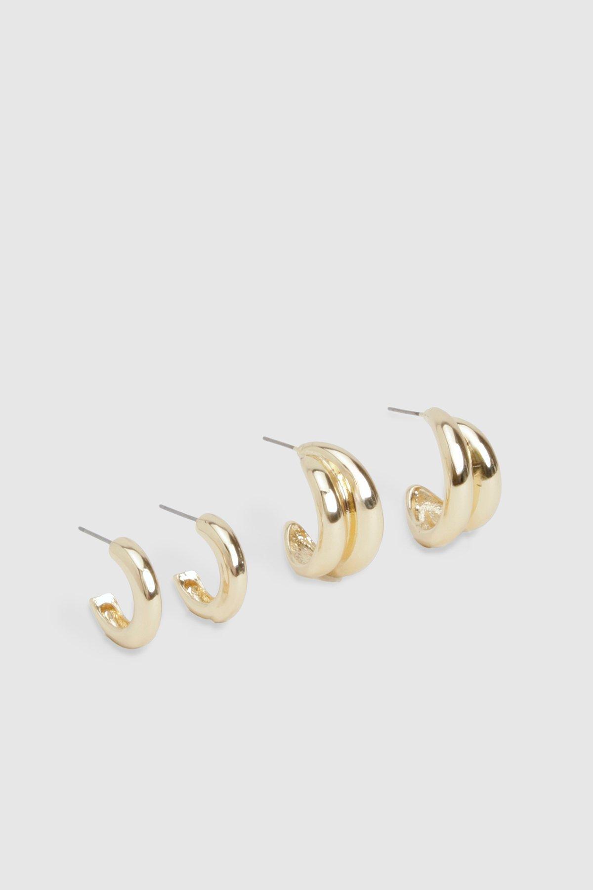 Image of Mini Hoop Earrings 2 Pack, Metallics