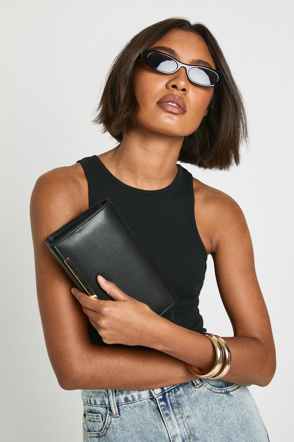 Image of Large Structured Crossbody Bag, Nero