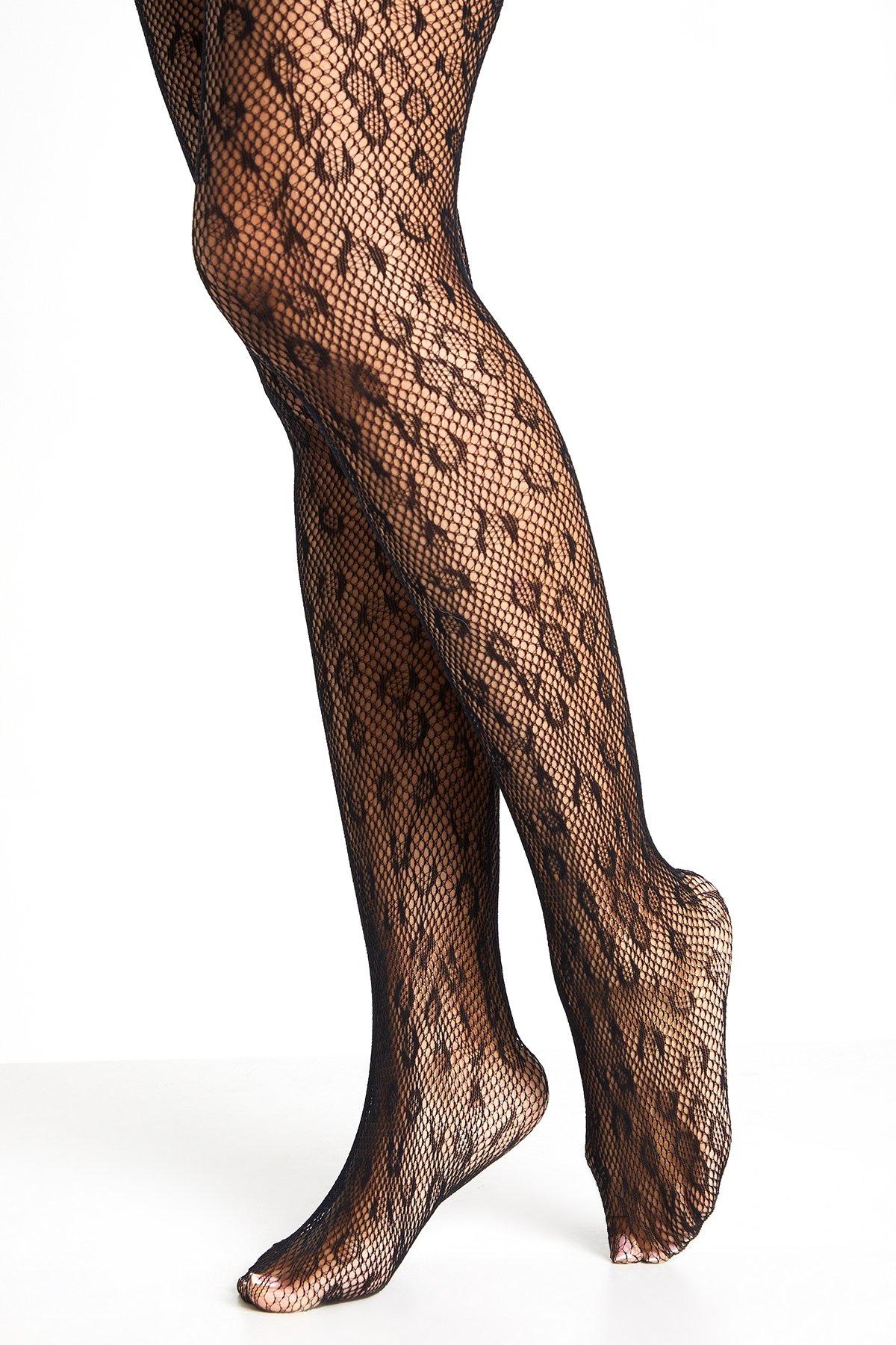 Image of Halloween Celestial Fishnet Tights, Nero