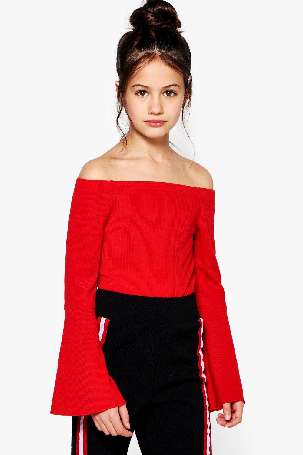 red bardot bodysuit