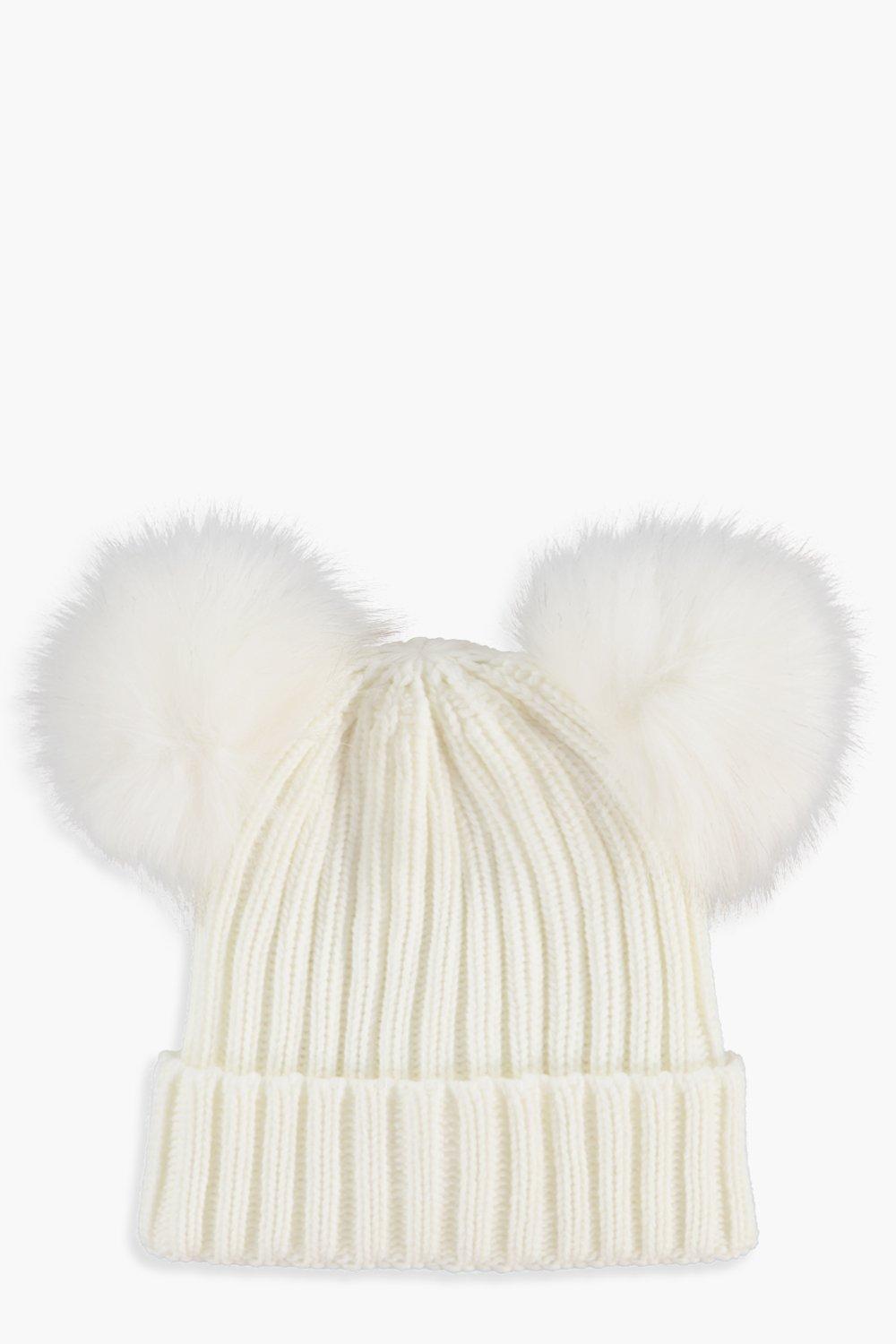 ladies double bobble hat