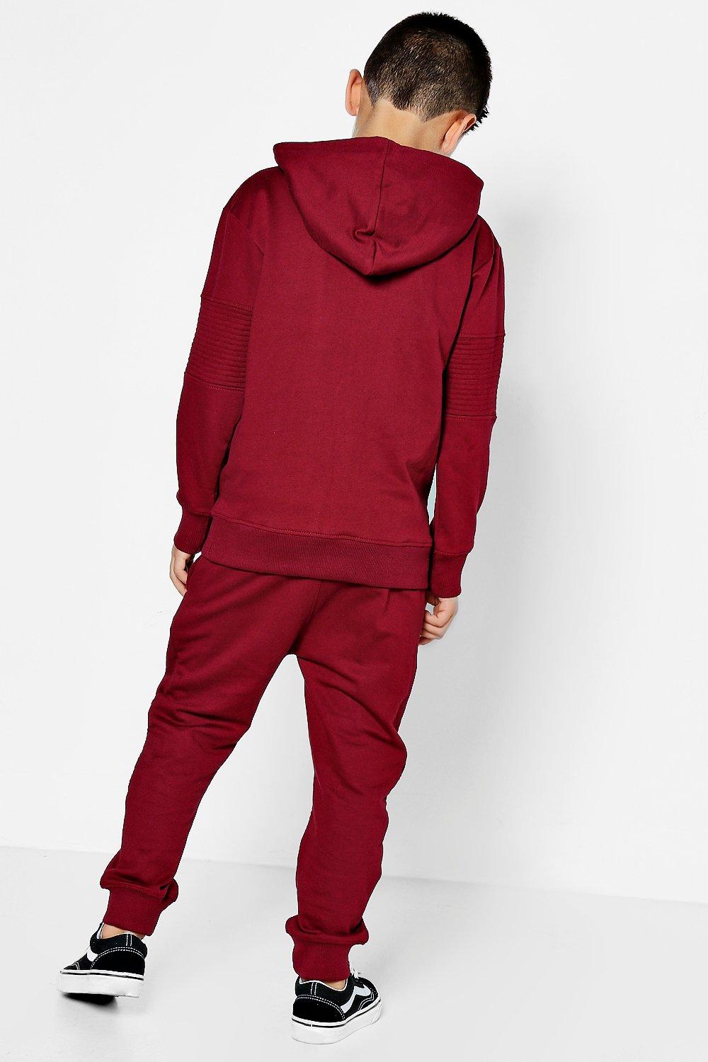 boys burgundy joggers