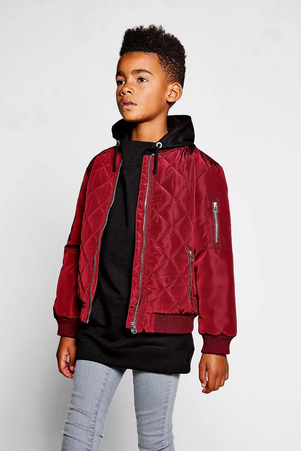 Boys padded best sale bomber jacket