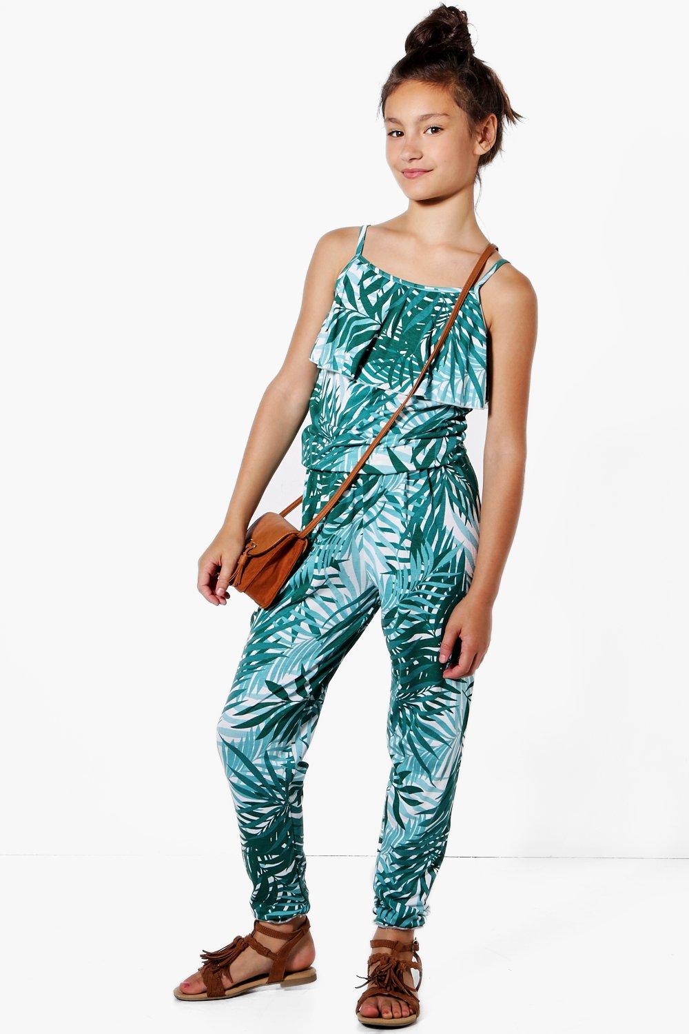 palm print jumpsuit