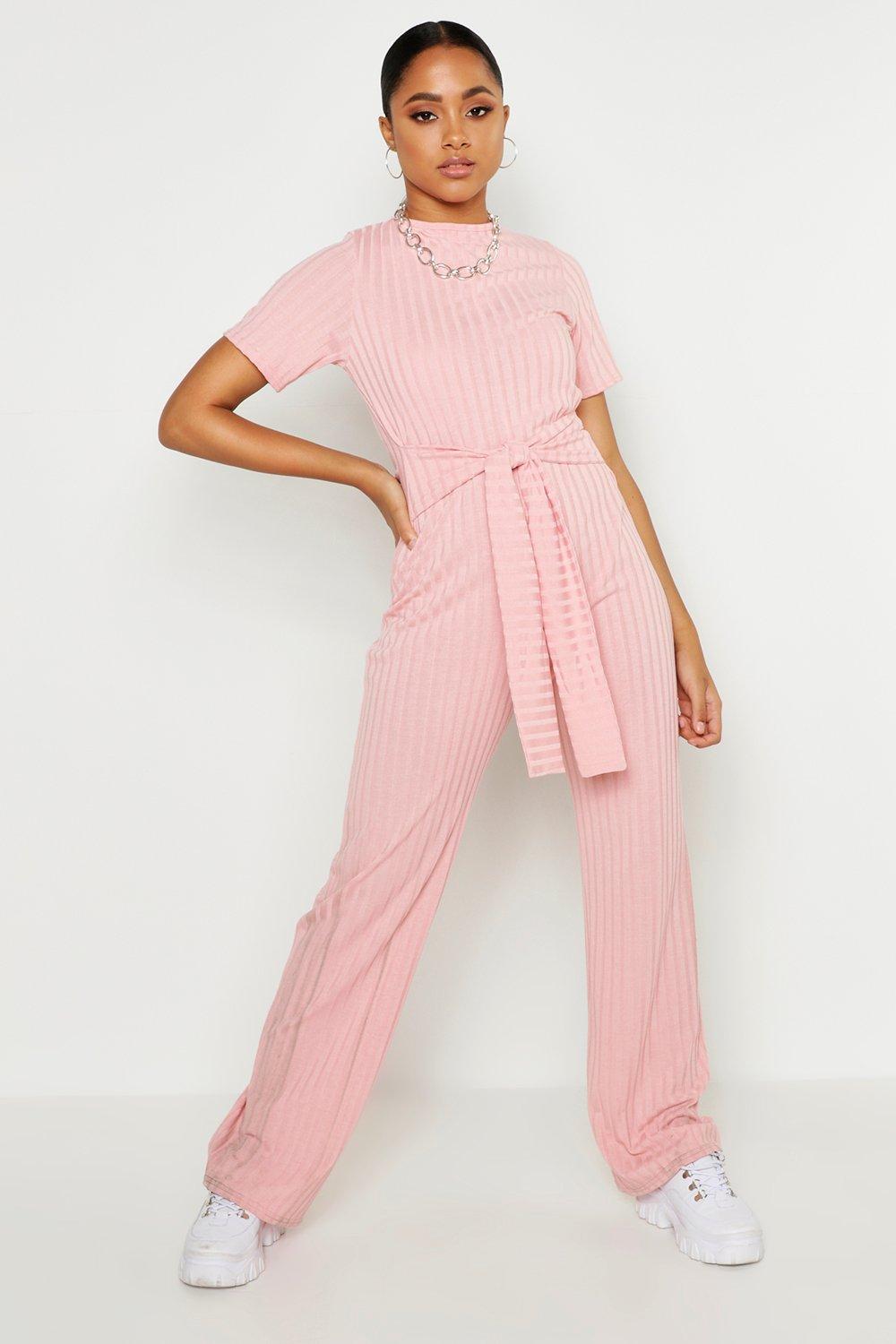 blush jumpsuit with sleeves