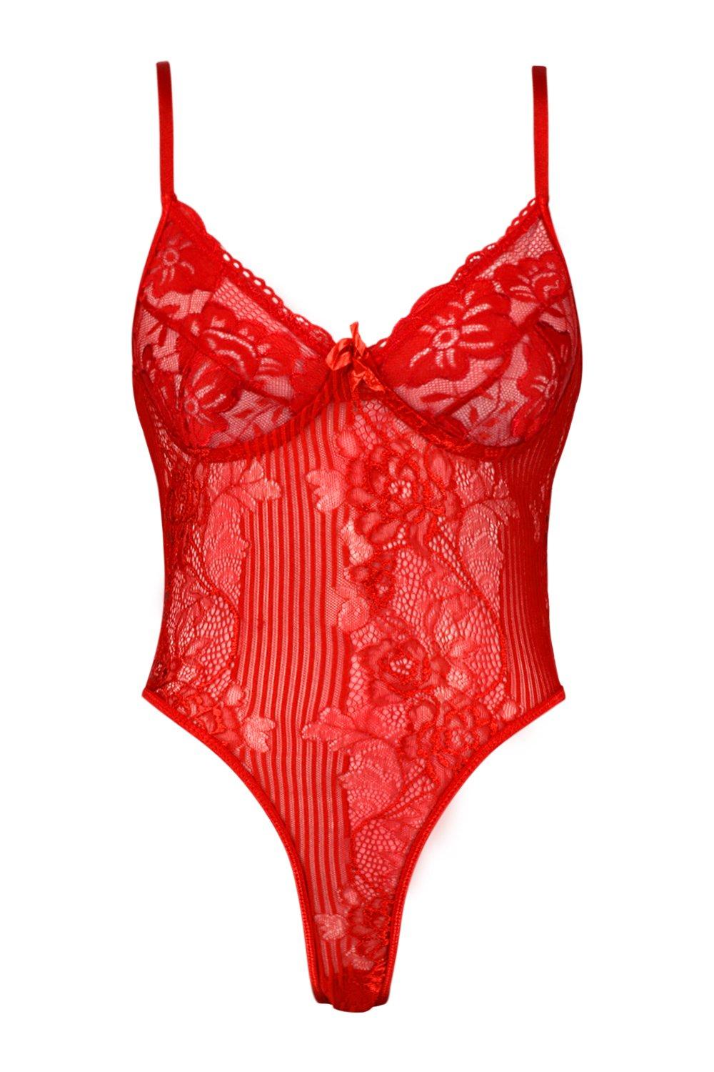 

Stripe Lace Body, Red