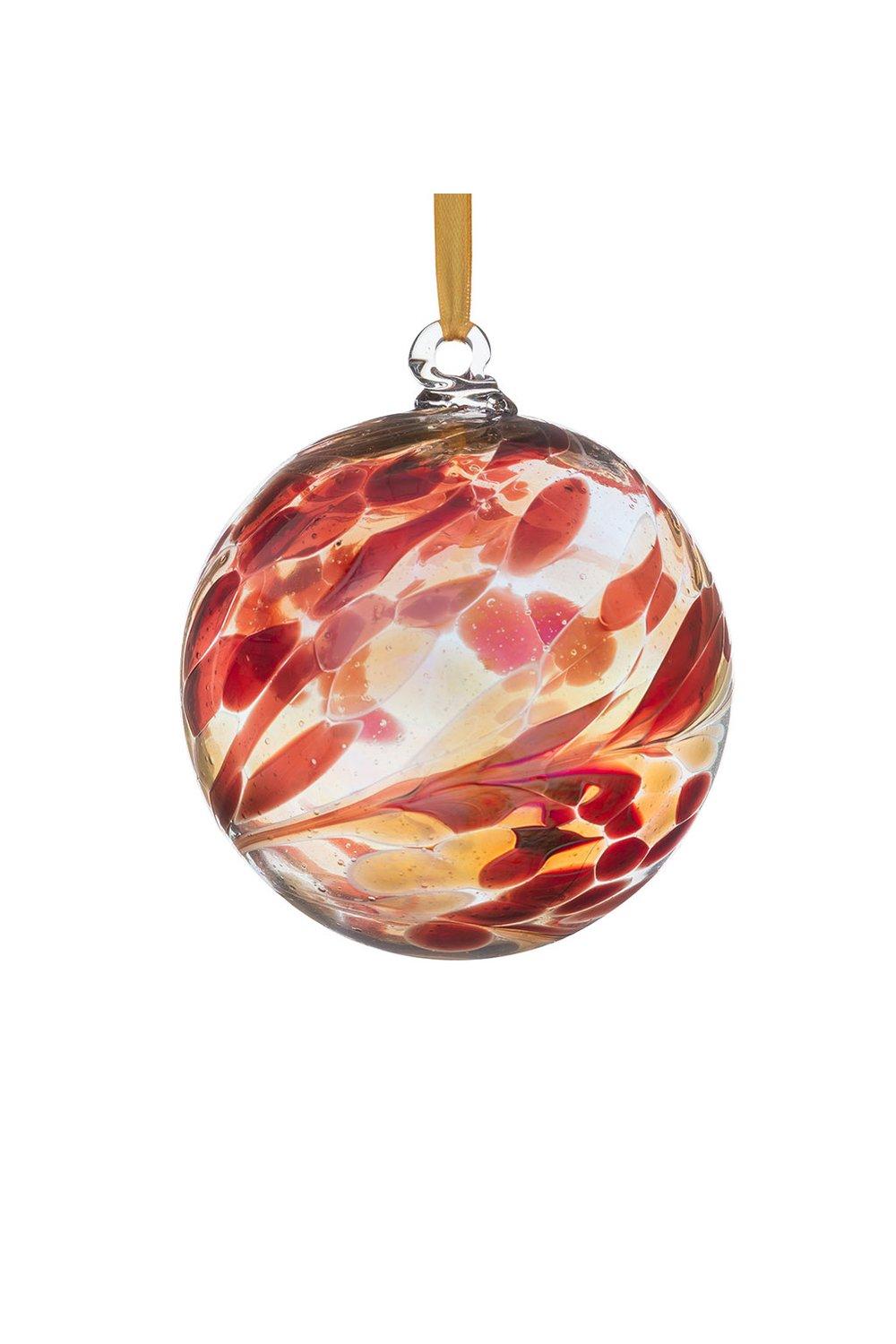 Sienna Glass 10cm Birthstone Ball January Garnet