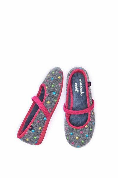 'Mini Caramel' Spotty Ballet Slippers