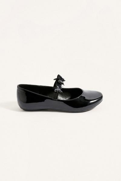 Patent Butterfly Ballerina Flats