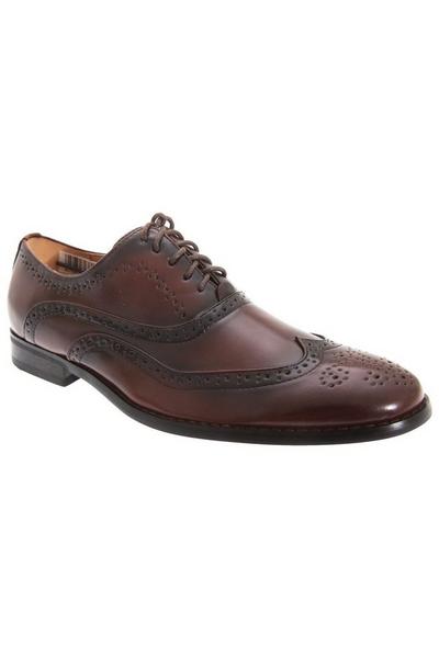 Leather Lace-Up Oxford Brogue Shoes