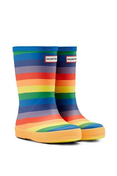 'Kids First Rainbow Print' Wellington Boots