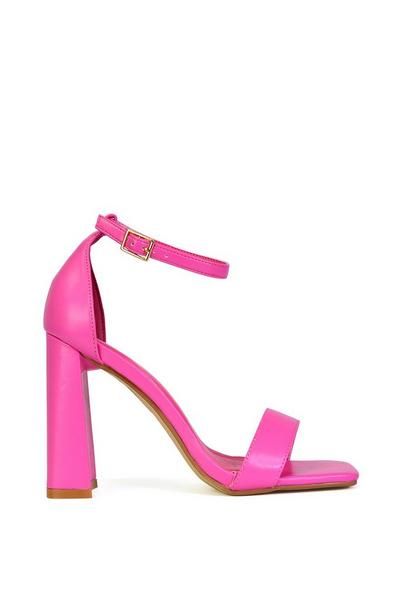'Kamryn' Ankle Strap Square Toe Block High Heel Sandals