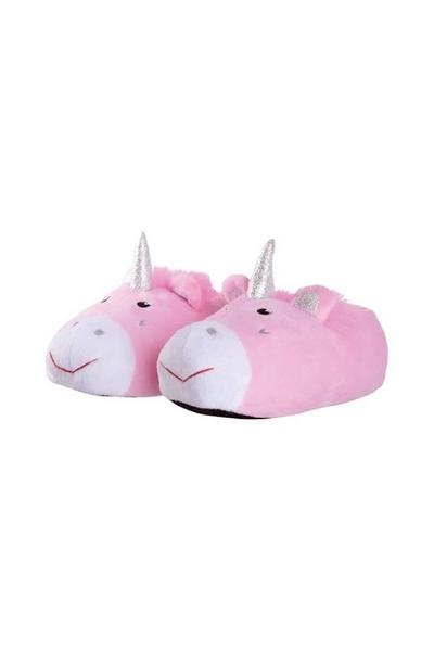 Pink Unicorn Plush Slippers Gift for Christmas