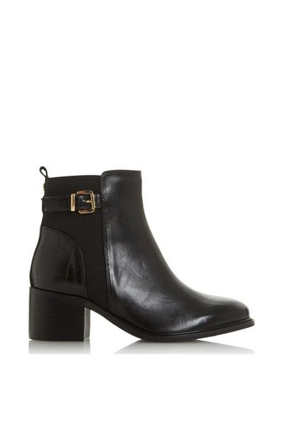 'Poetic' Leather Ankle Boots