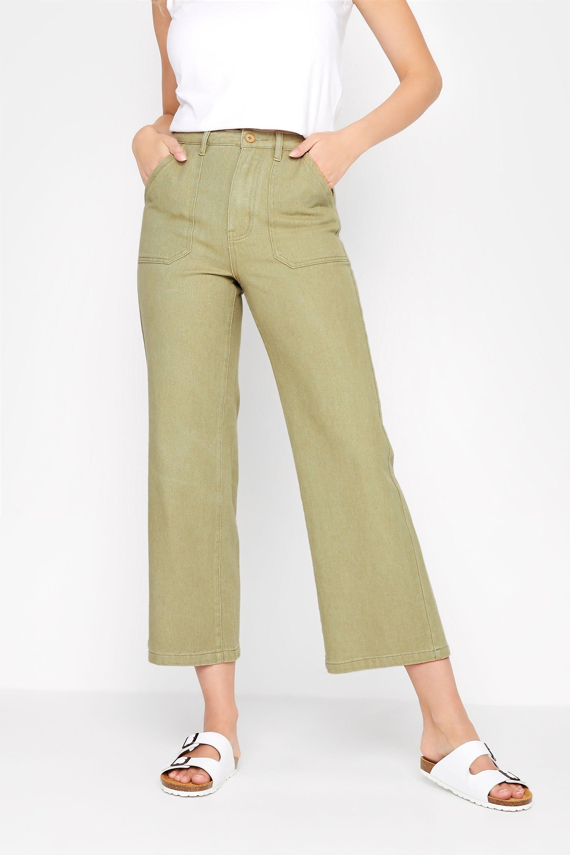 Tall Wide Leg Cropped Trousers