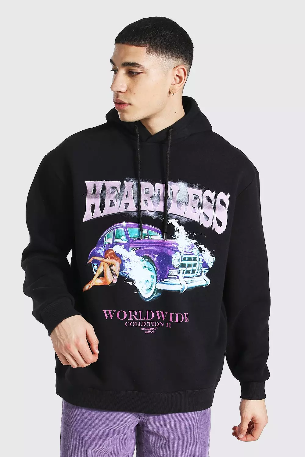 Oversized Worldwide Car Graphic Sweatshirt