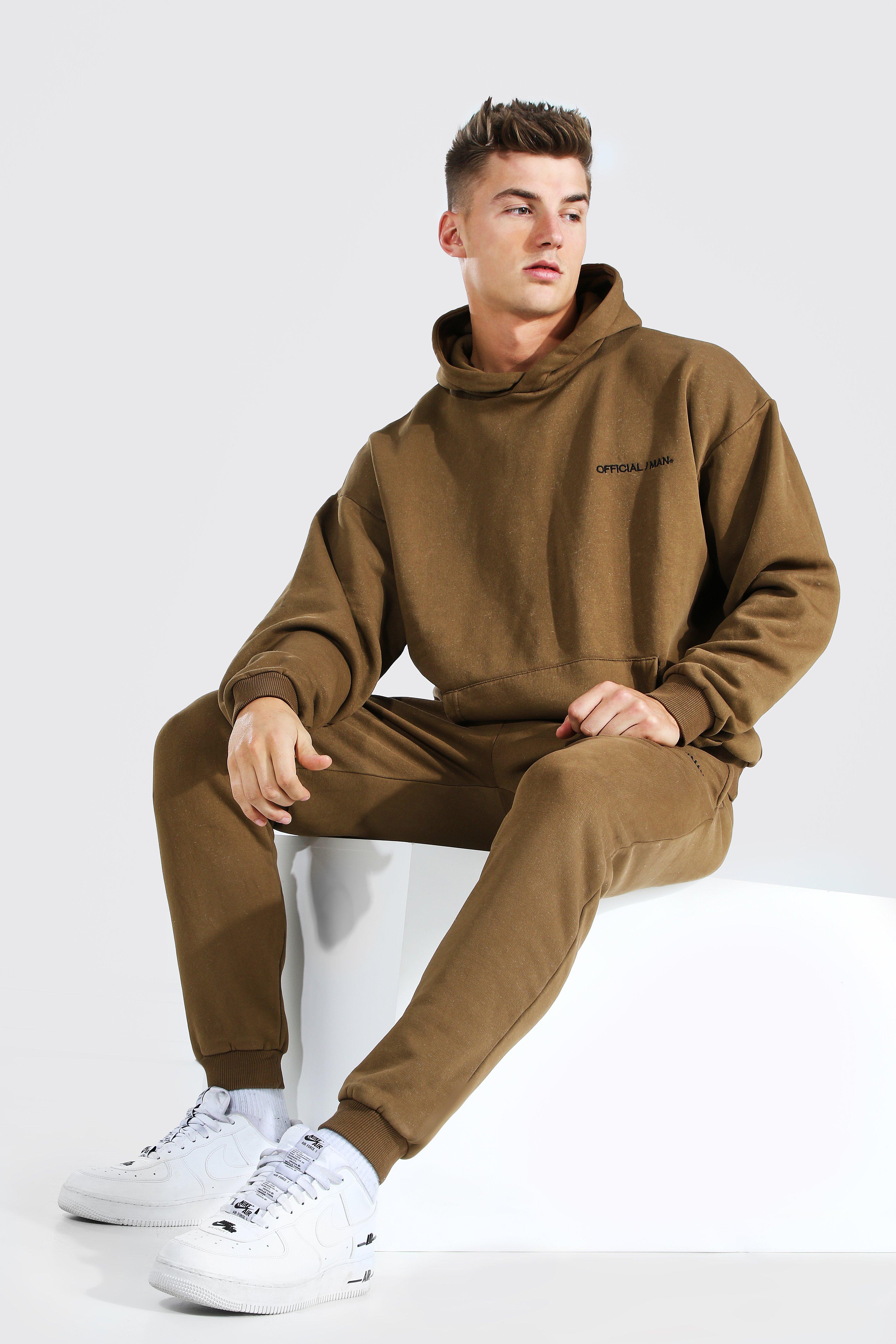 brown oversized tracksuit