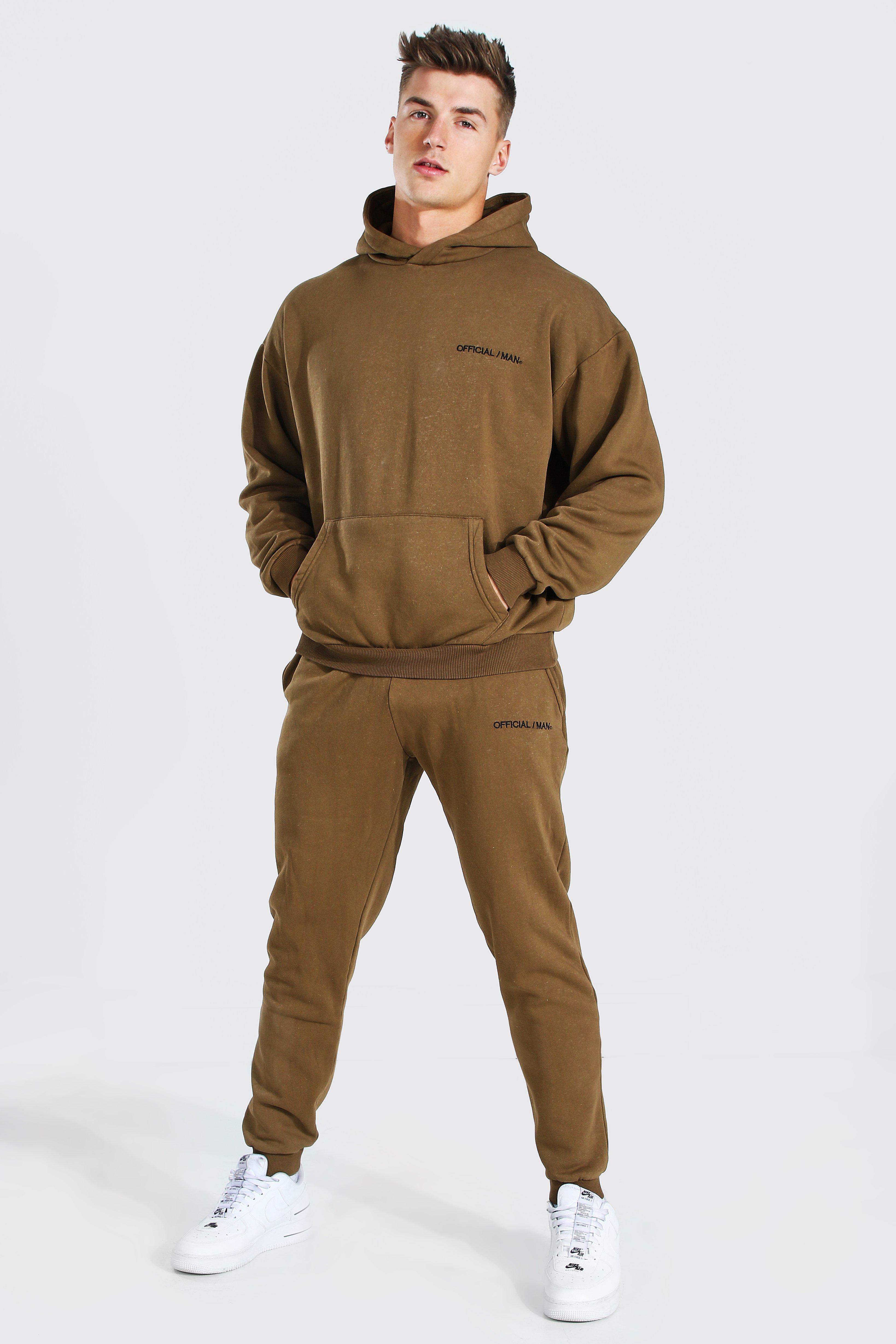 brown oversized tracksuit