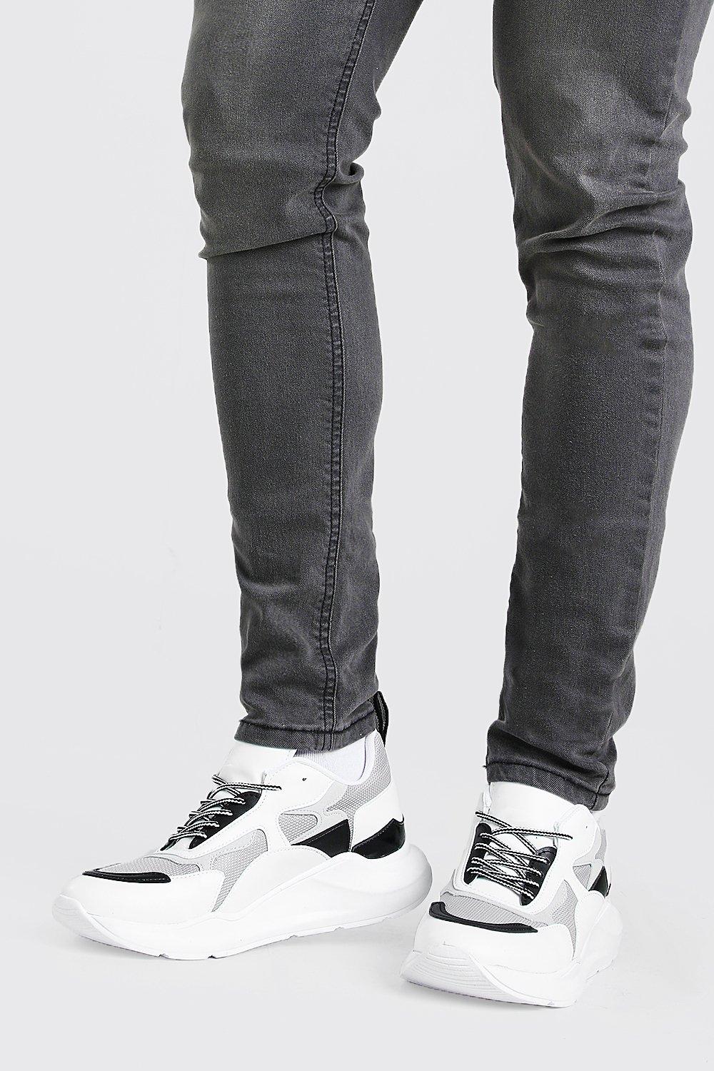 chunky grey trainers