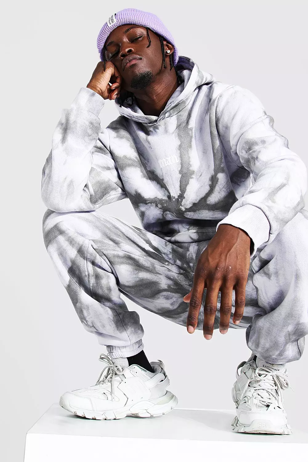 Black and white discount tie dye tracksuit