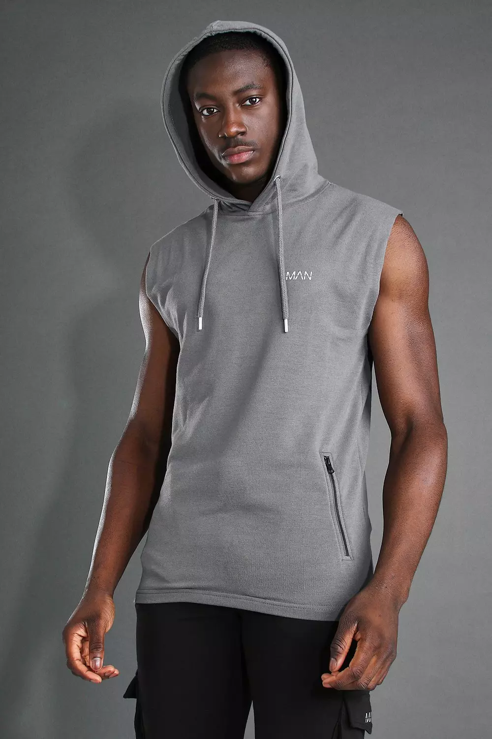 Sleeveless hoodie deals gym