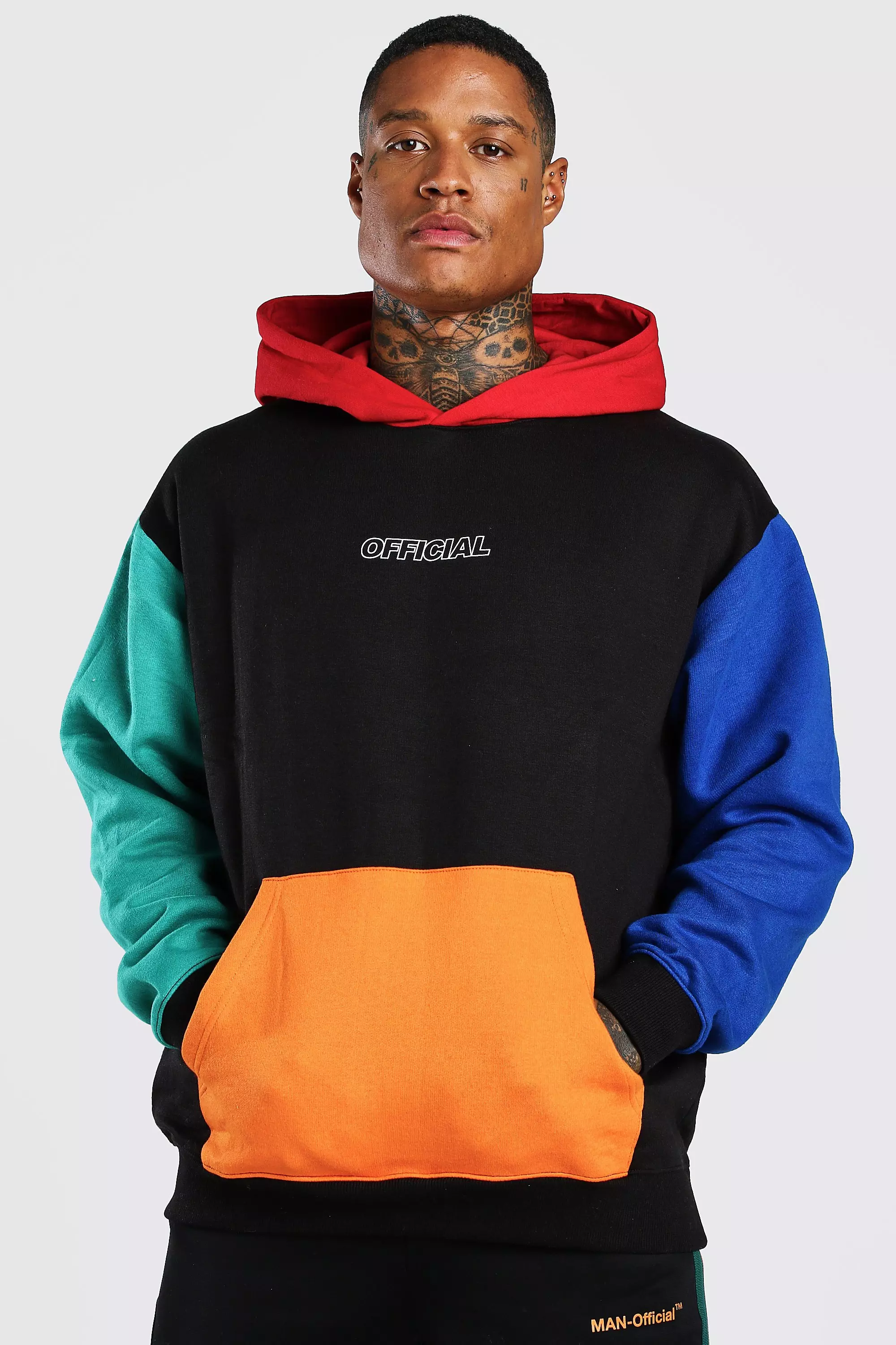 Oversized Official Colour Block Hoodie