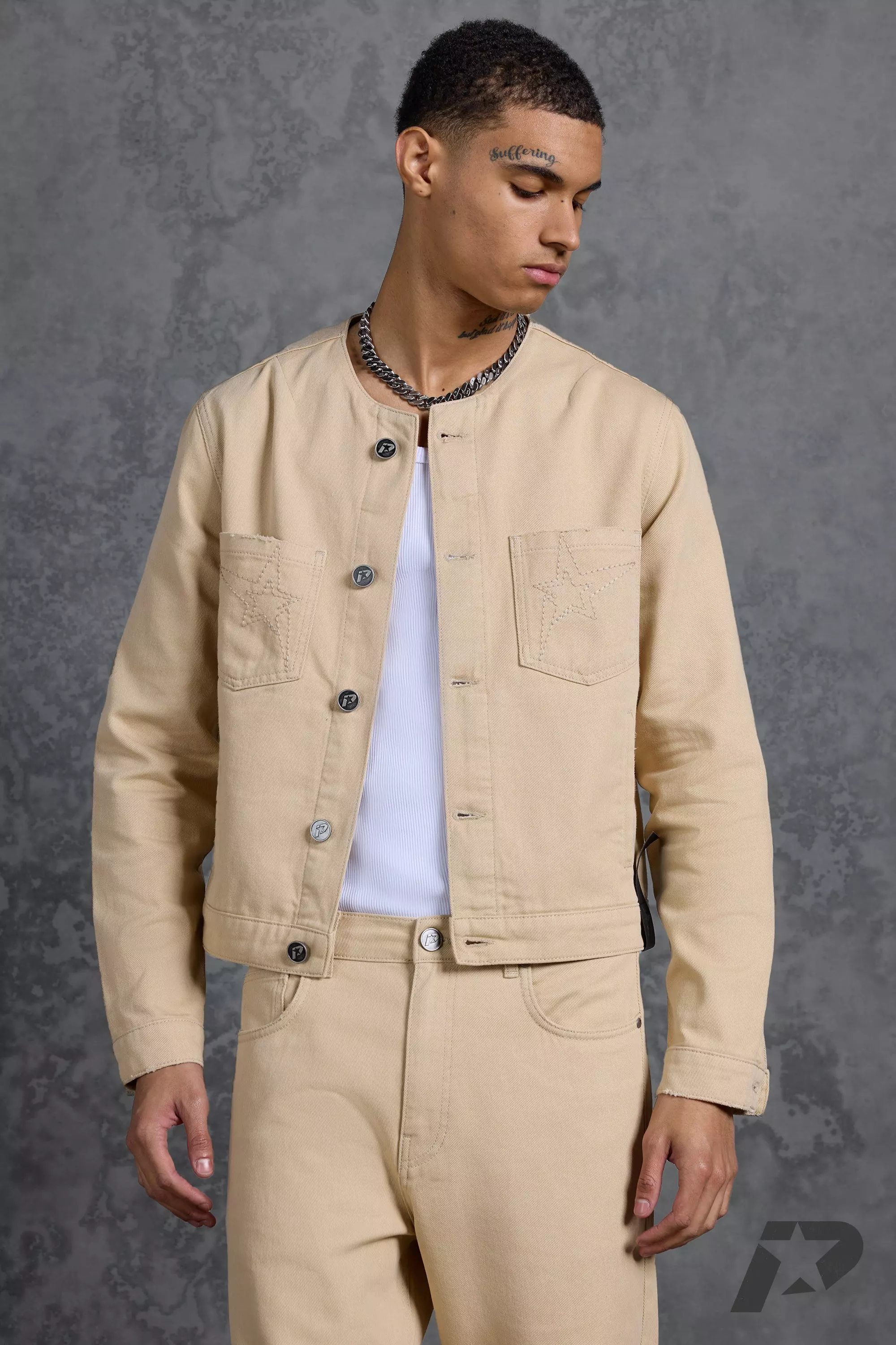 White 2025 corduroy jacket