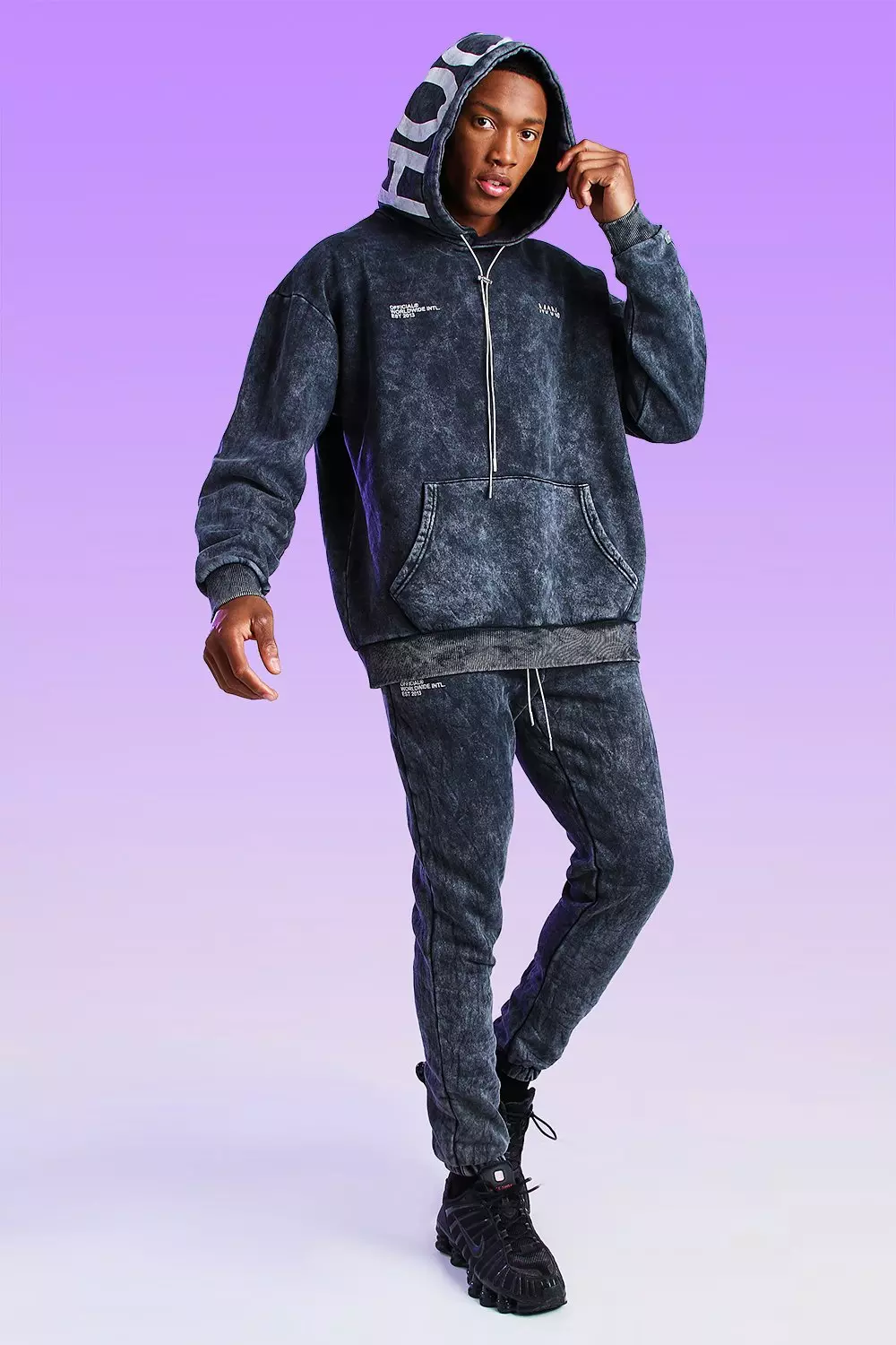 Acid wash nike hoodie hot sale