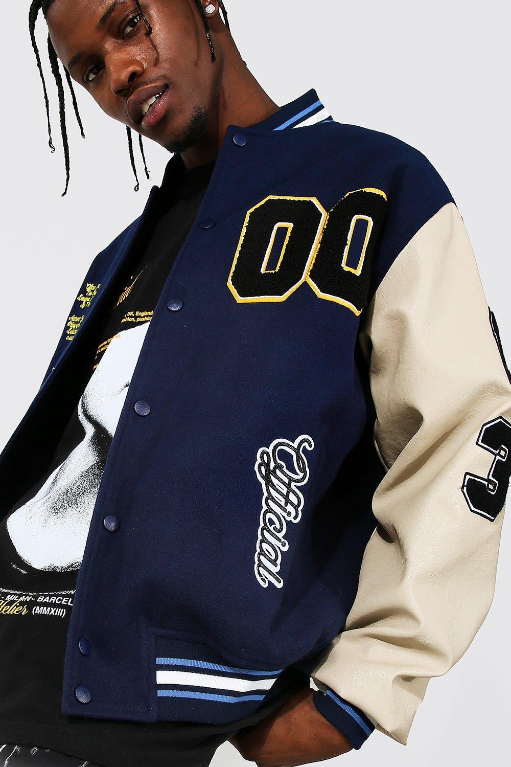 boohoo mens varsity jacket