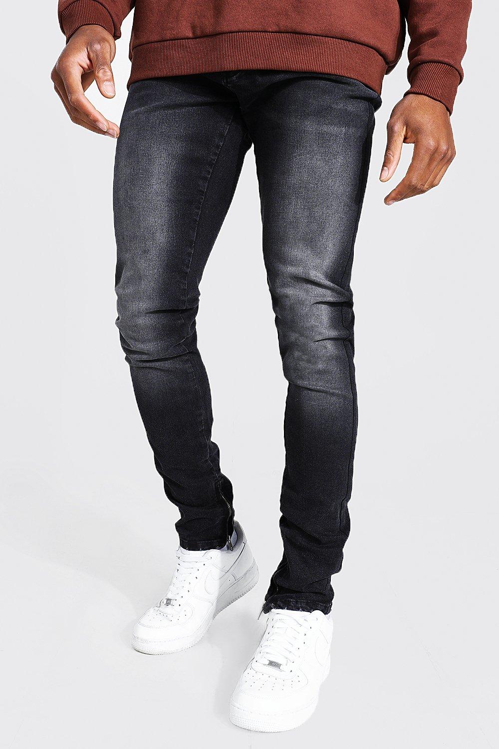 tapered stacked jeans