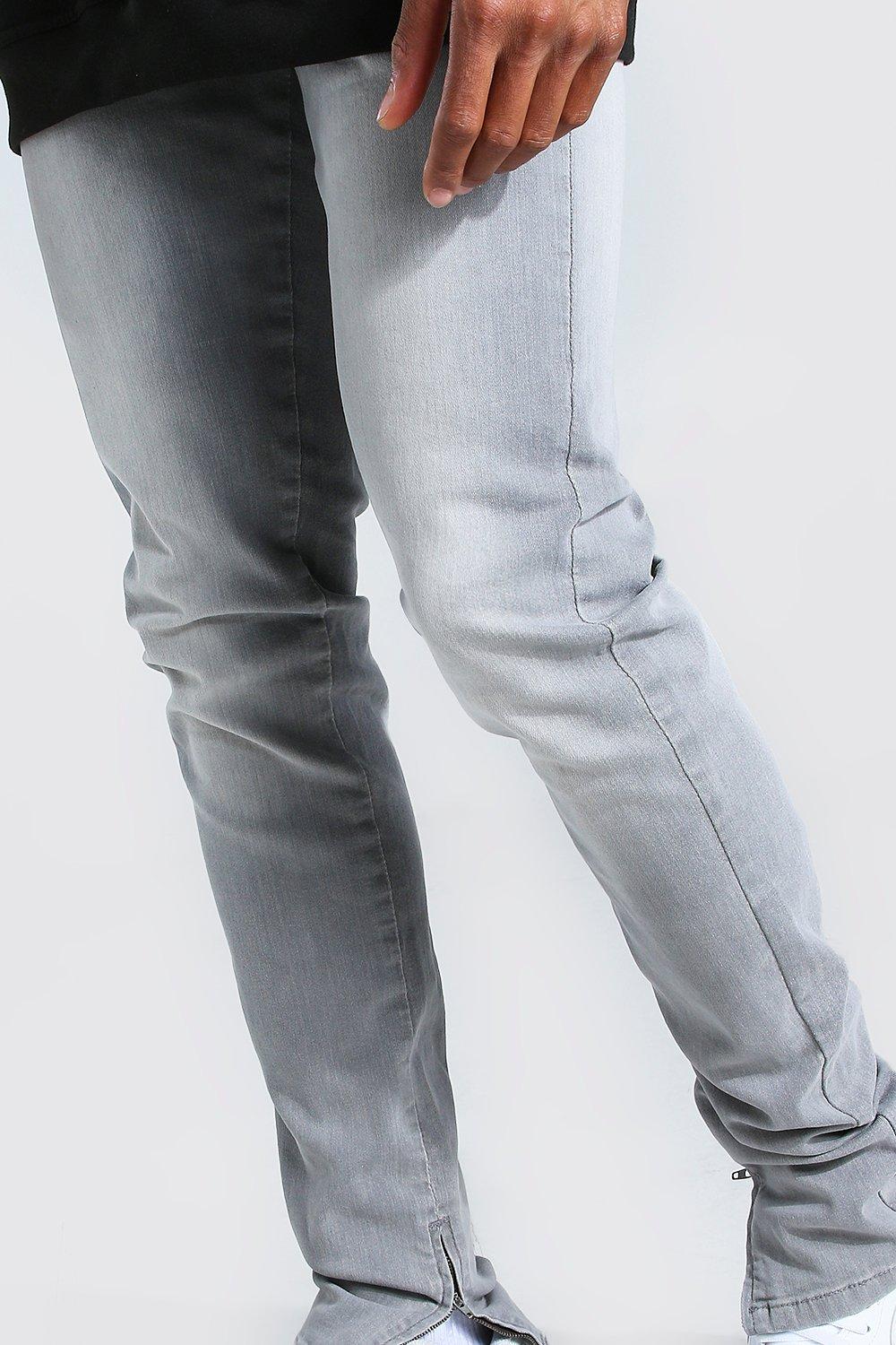 tapered stacked jeans