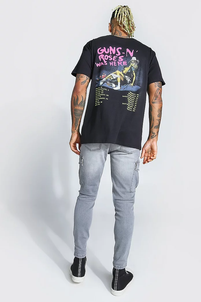 Oversized Guns N Roses License T-Shirt | boohooMAN USA