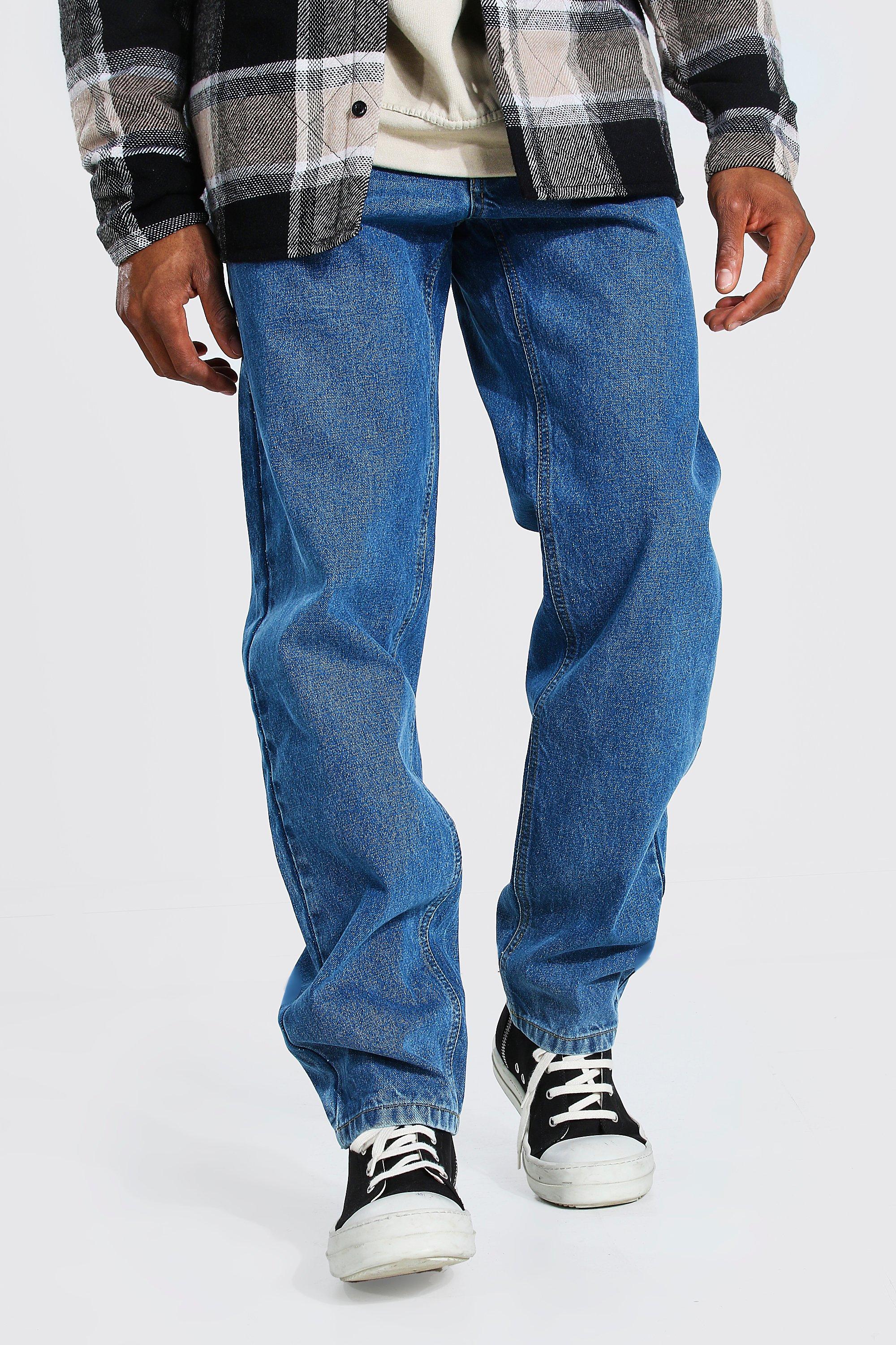 relaxed fit rigid jeans