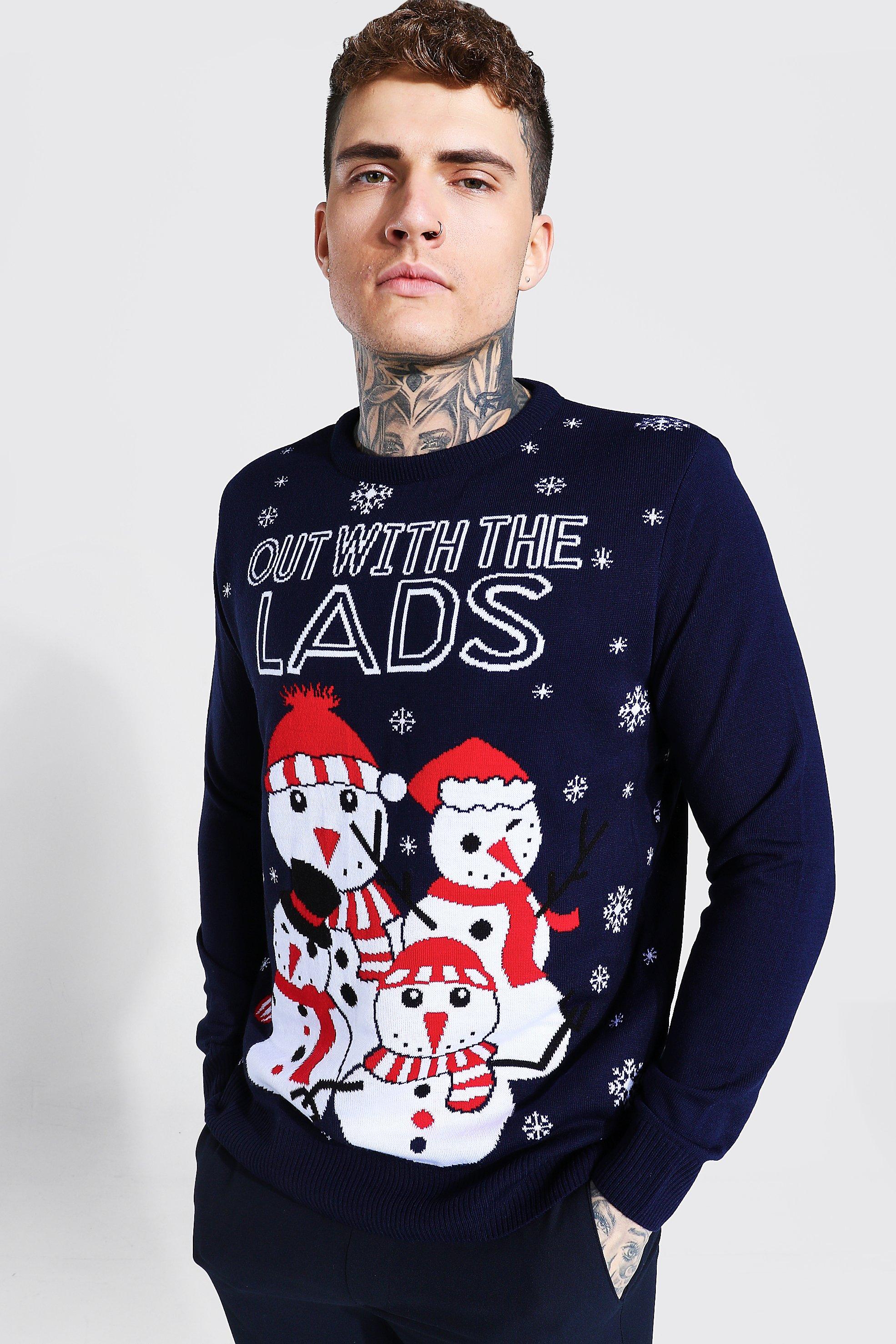out with the lads christmas jumper