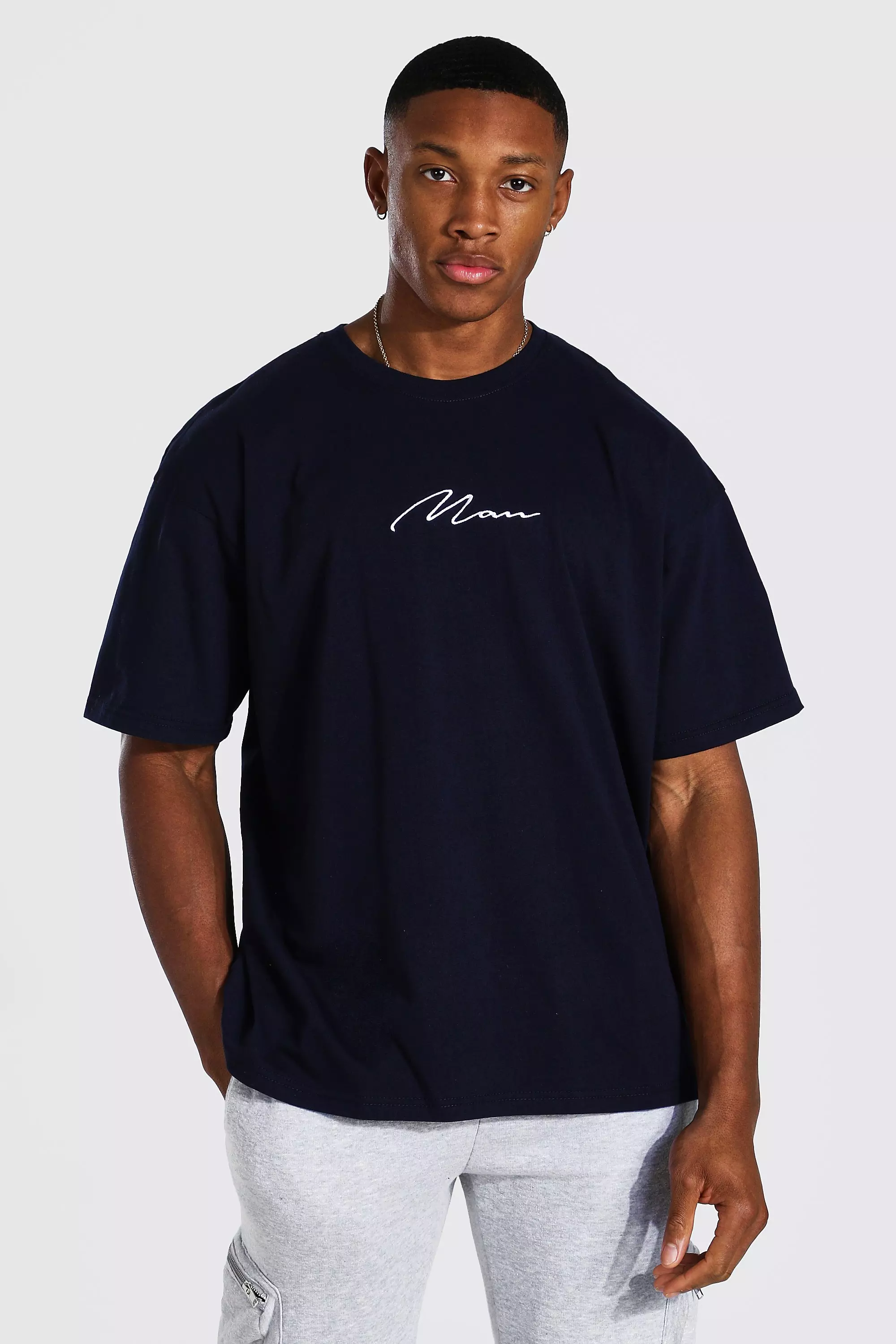 Oversized Man Signature T Shirt