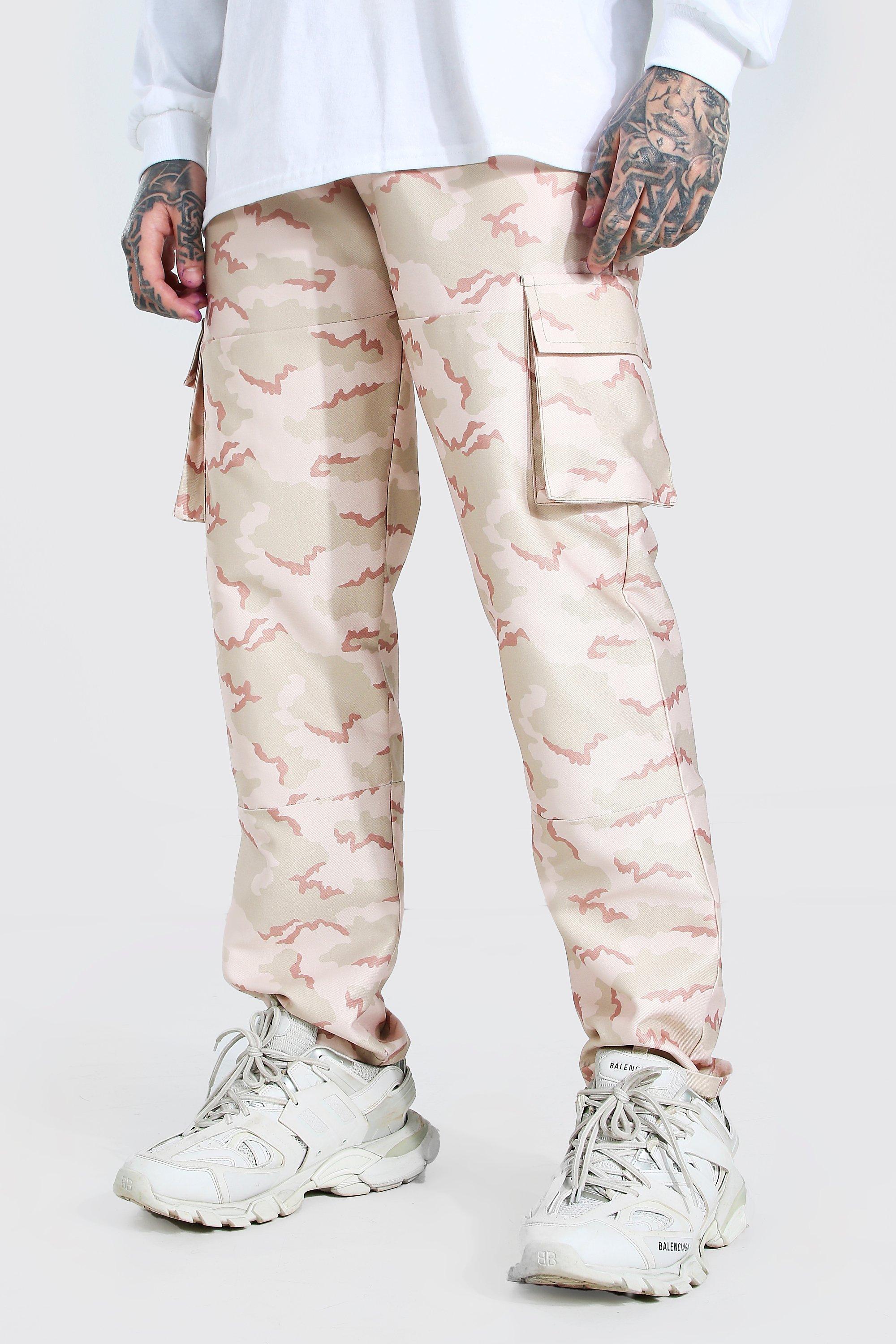 relaxed fit camo cargo pants