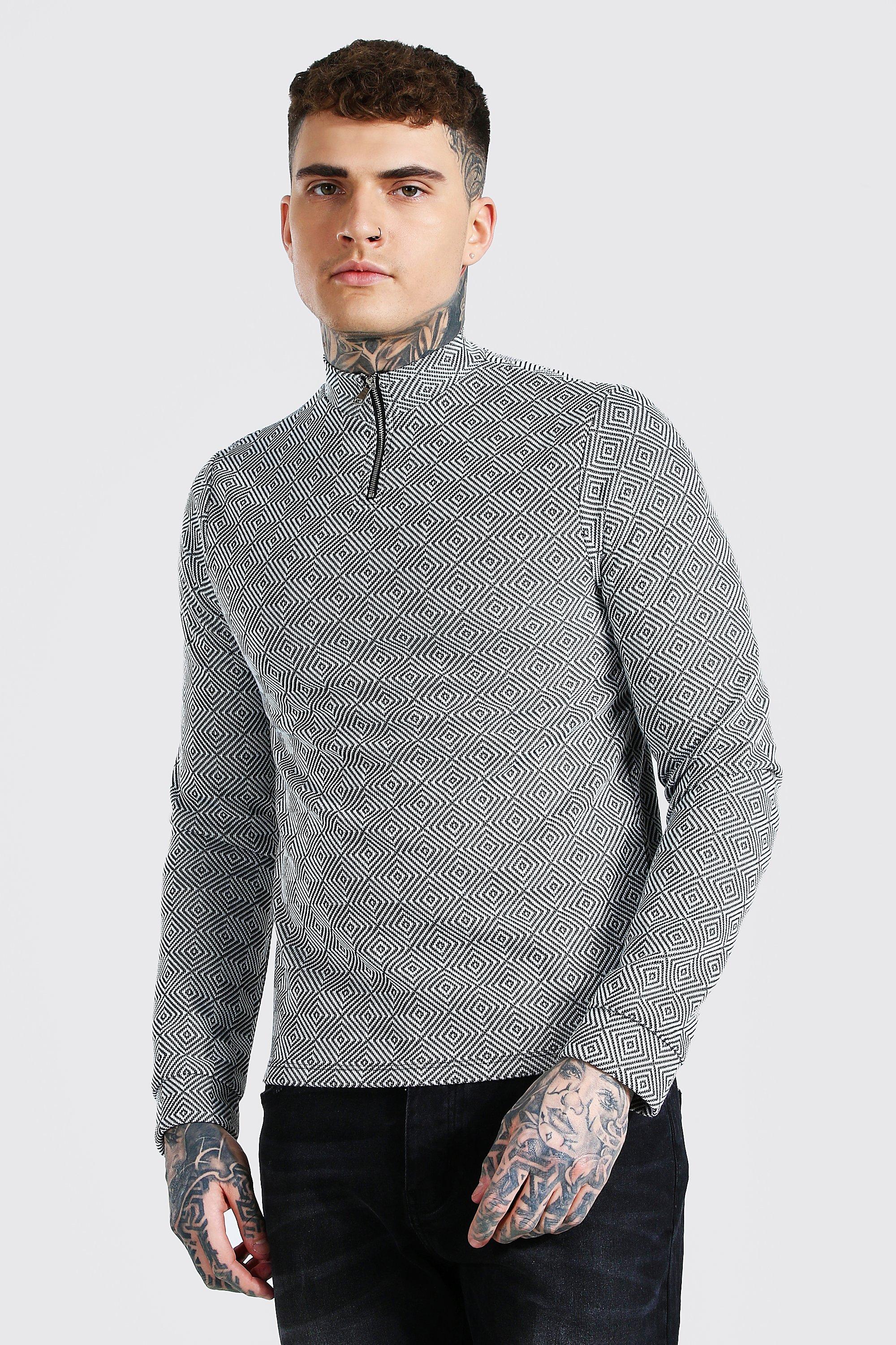 zip funnel neck jumper