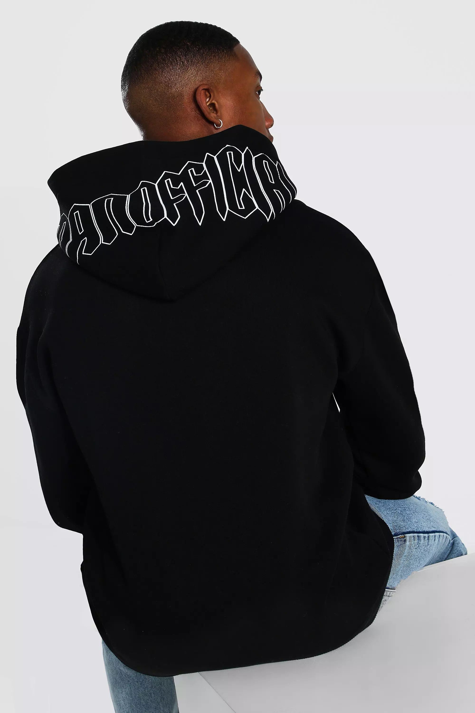 Hoodie with print cheap on hood