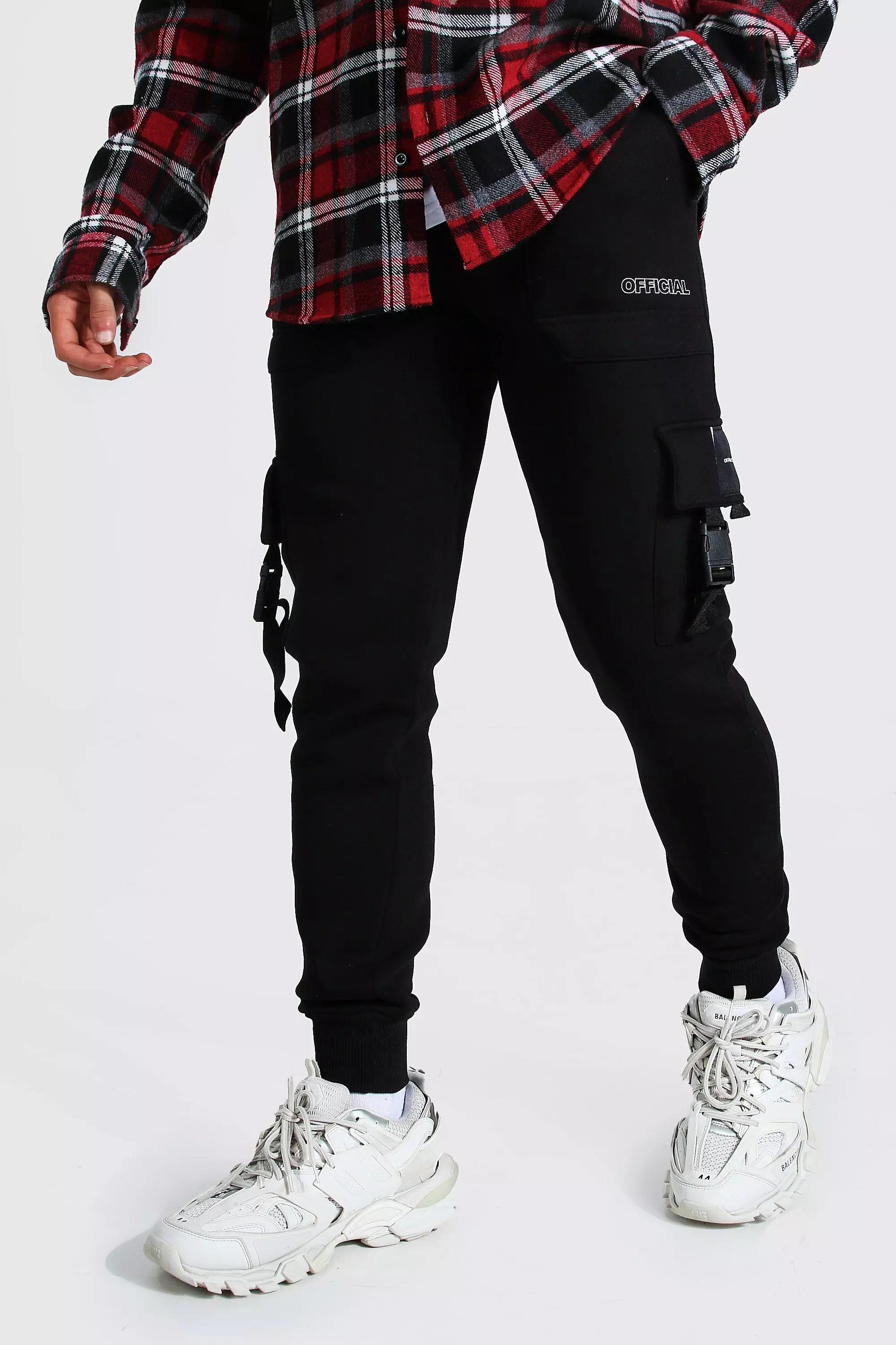 Official Utility Skinny Cargo Joggers boohooMAN UK