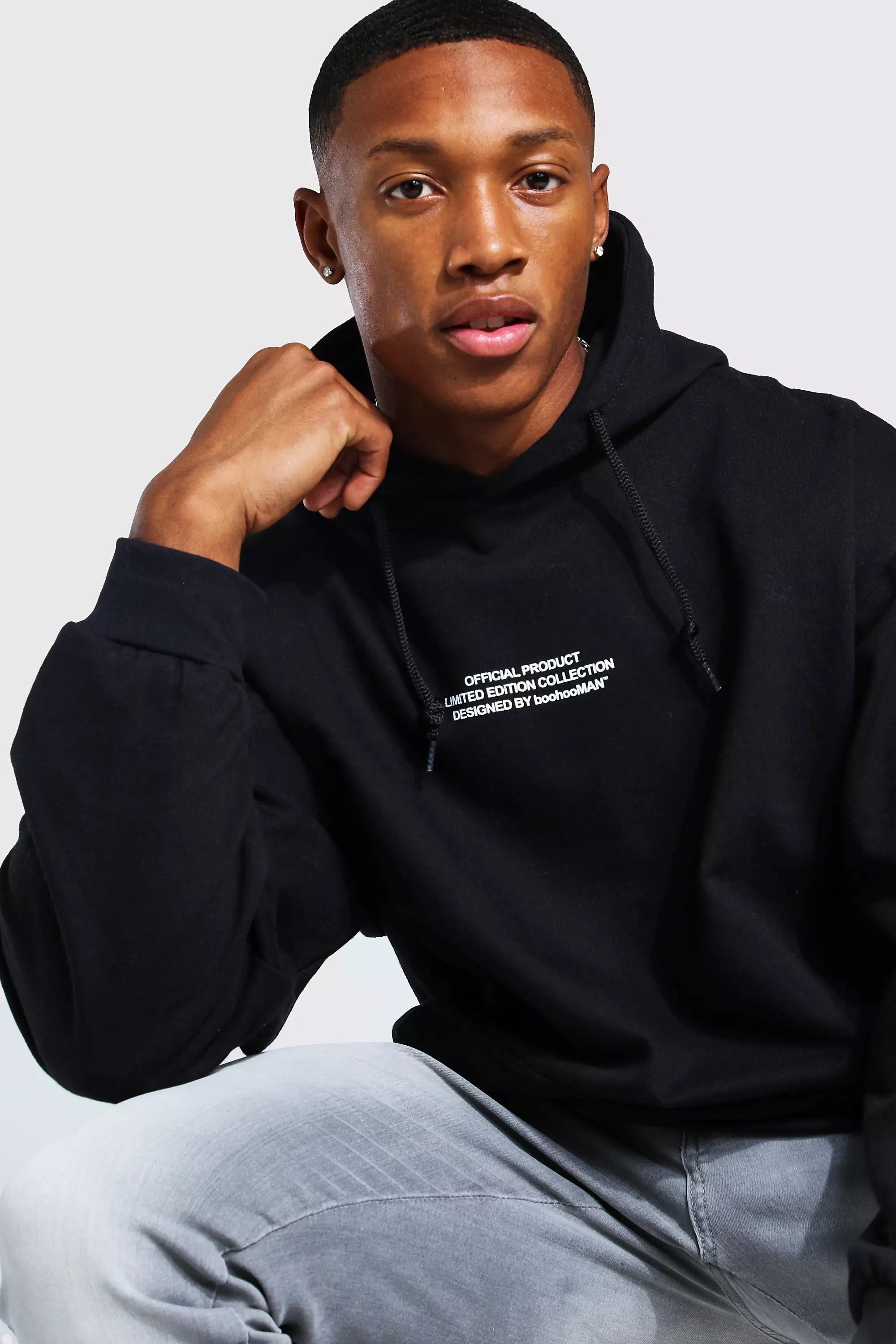 Boohooman oversized online hoodie