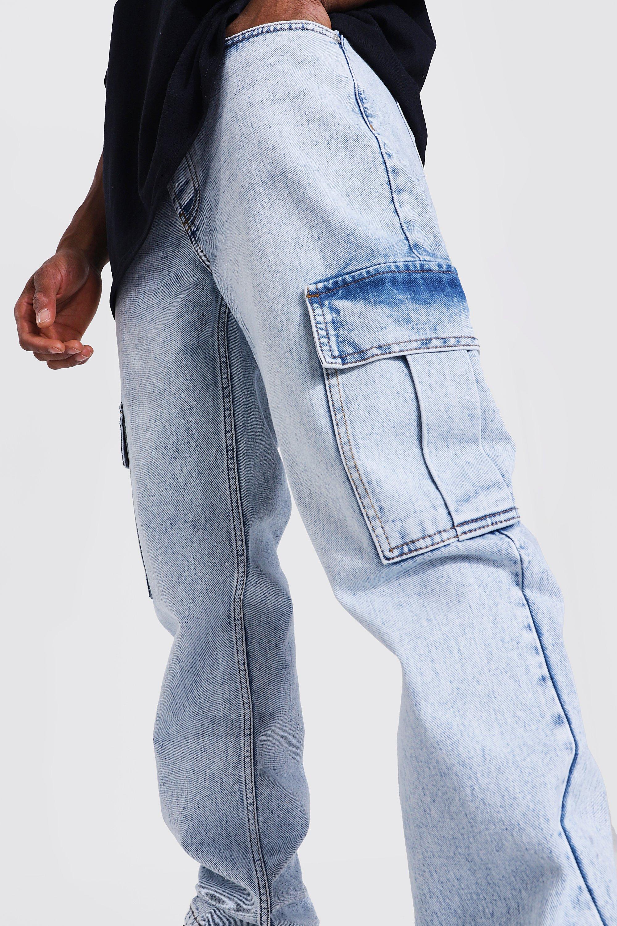 straight leg cargo jeans