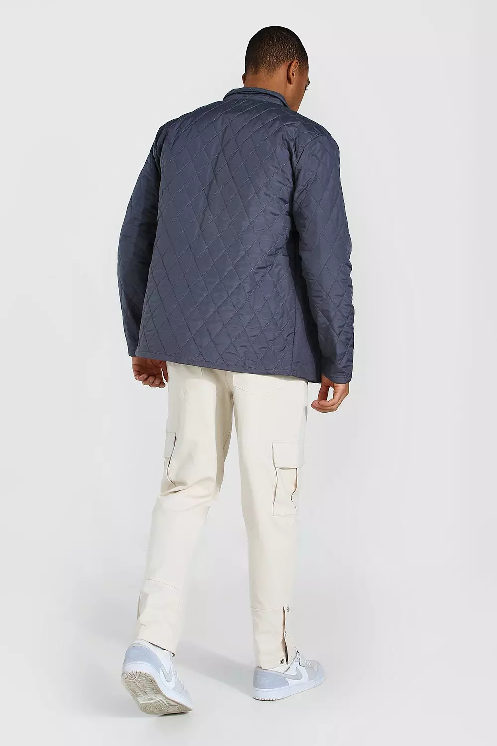 Quilted Coach Padded Shirt Jacket | boohooMAN USA