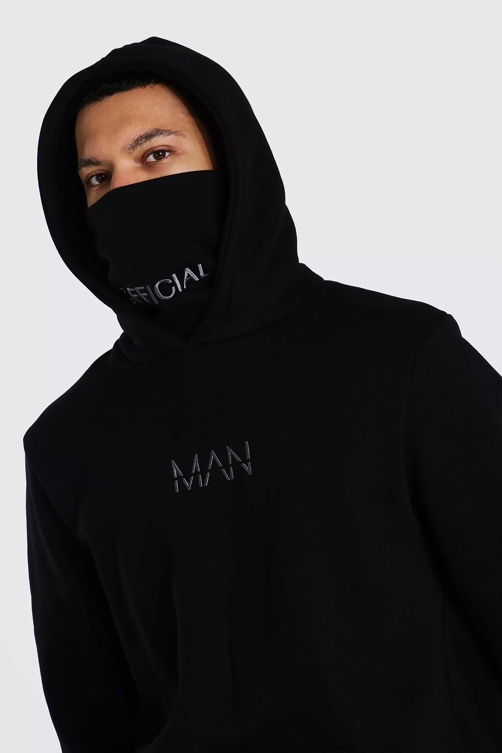 Man official jersey discount hoodie with snood