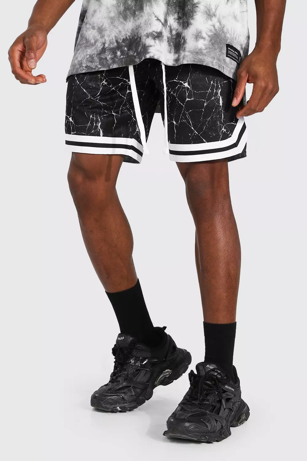 Print Mesh Basketball Short | boohooMAN AU
