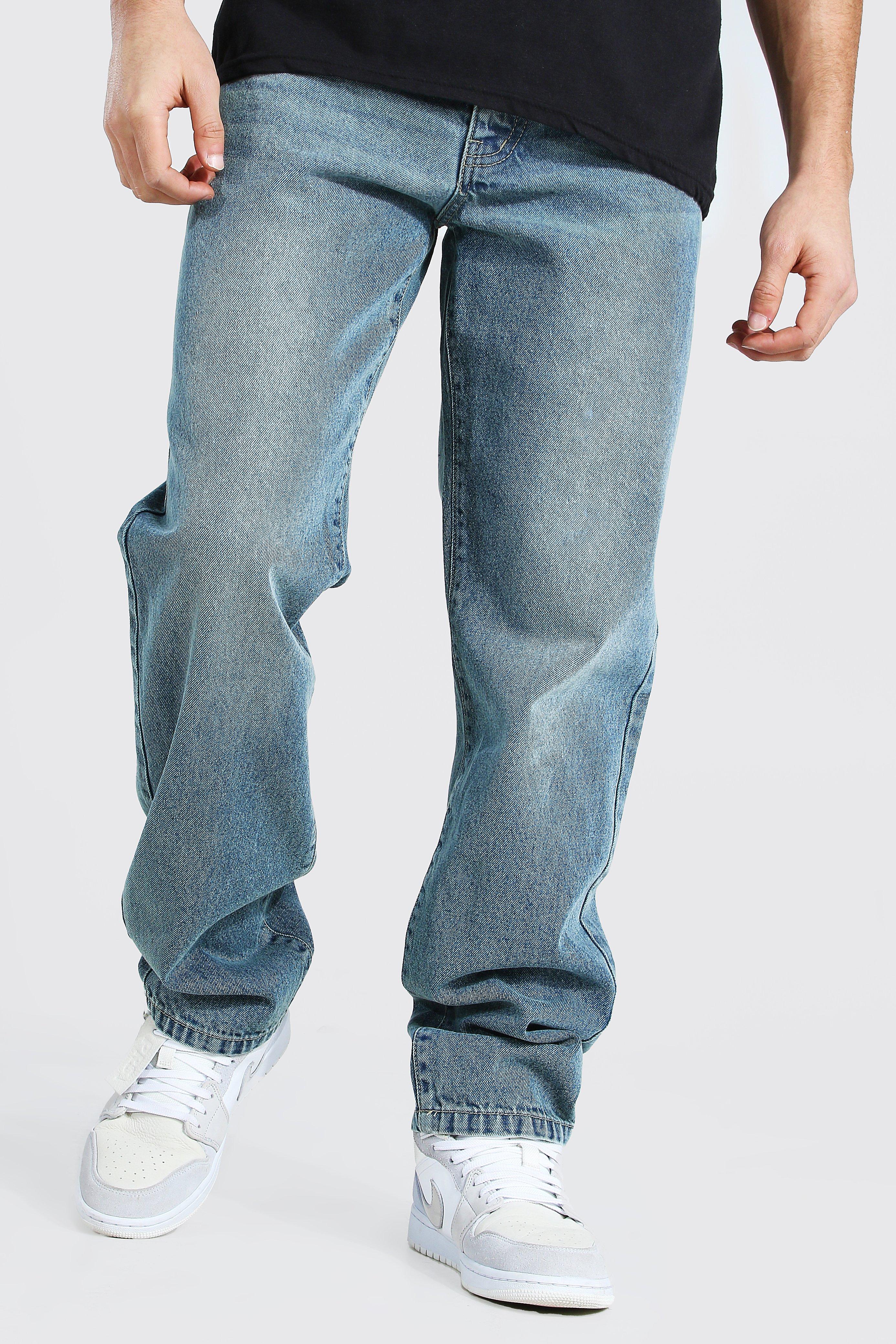 relaxed fit rigid jeans