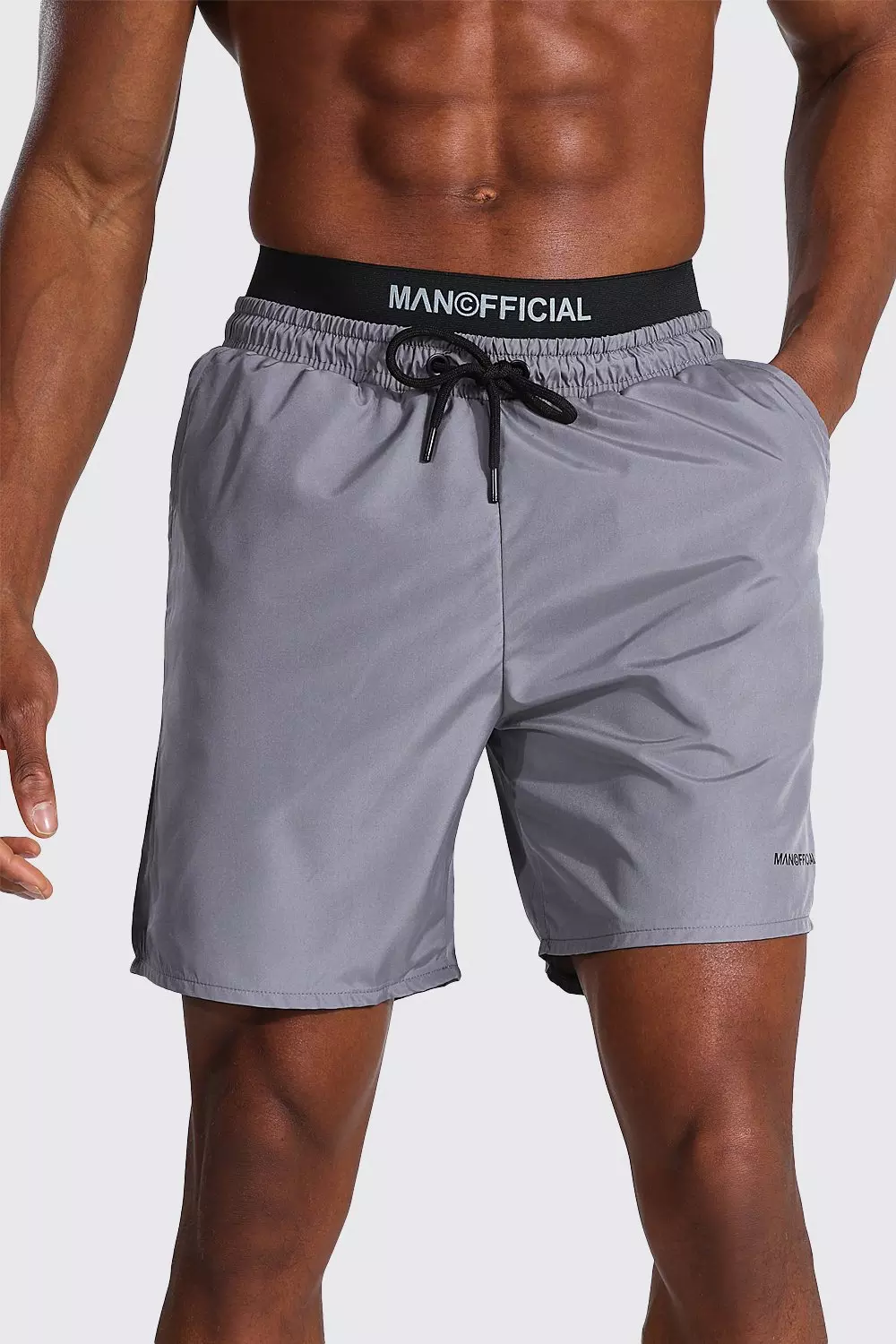 Double waistband 2025 swim shorts