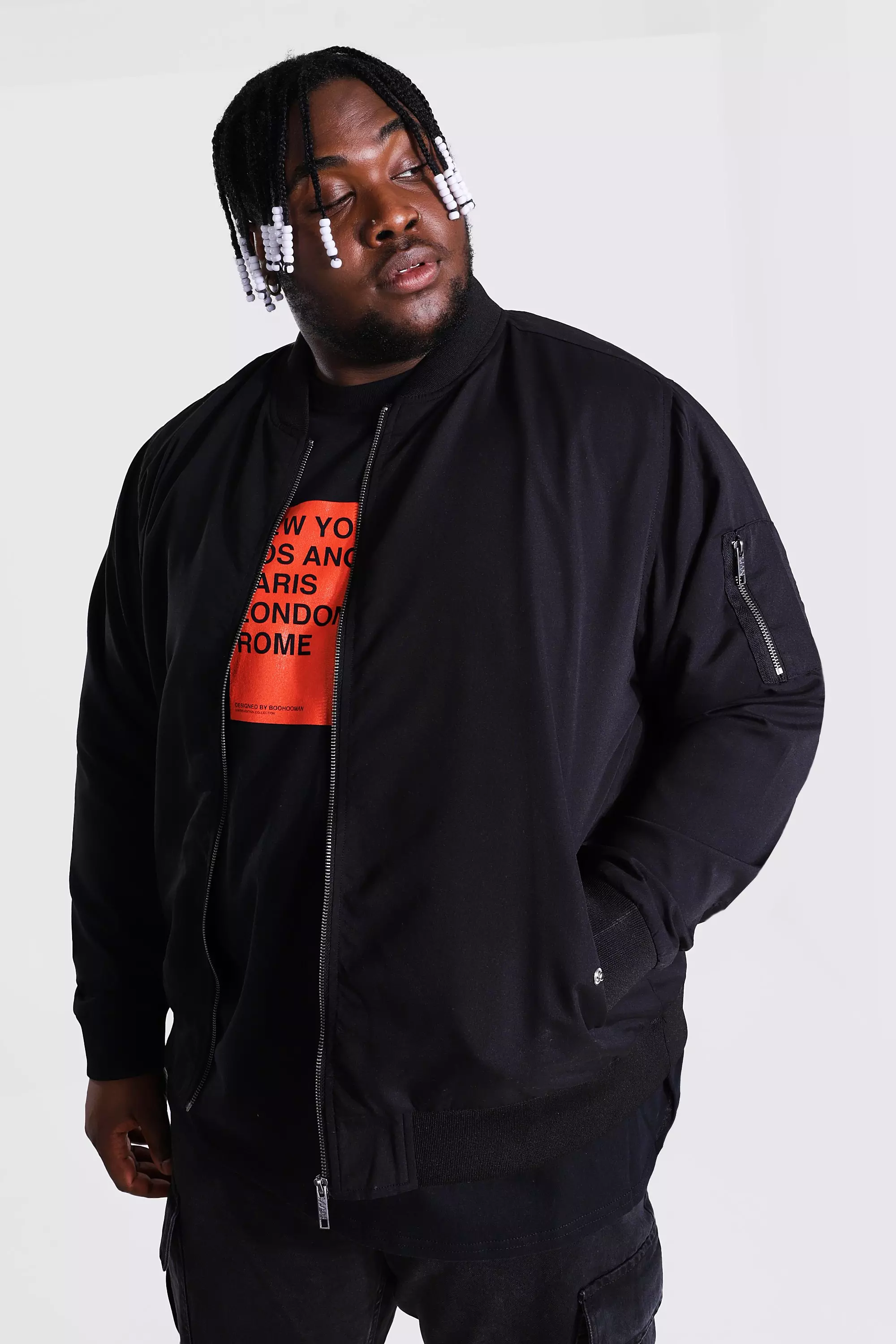 Bomber plus store size jacket