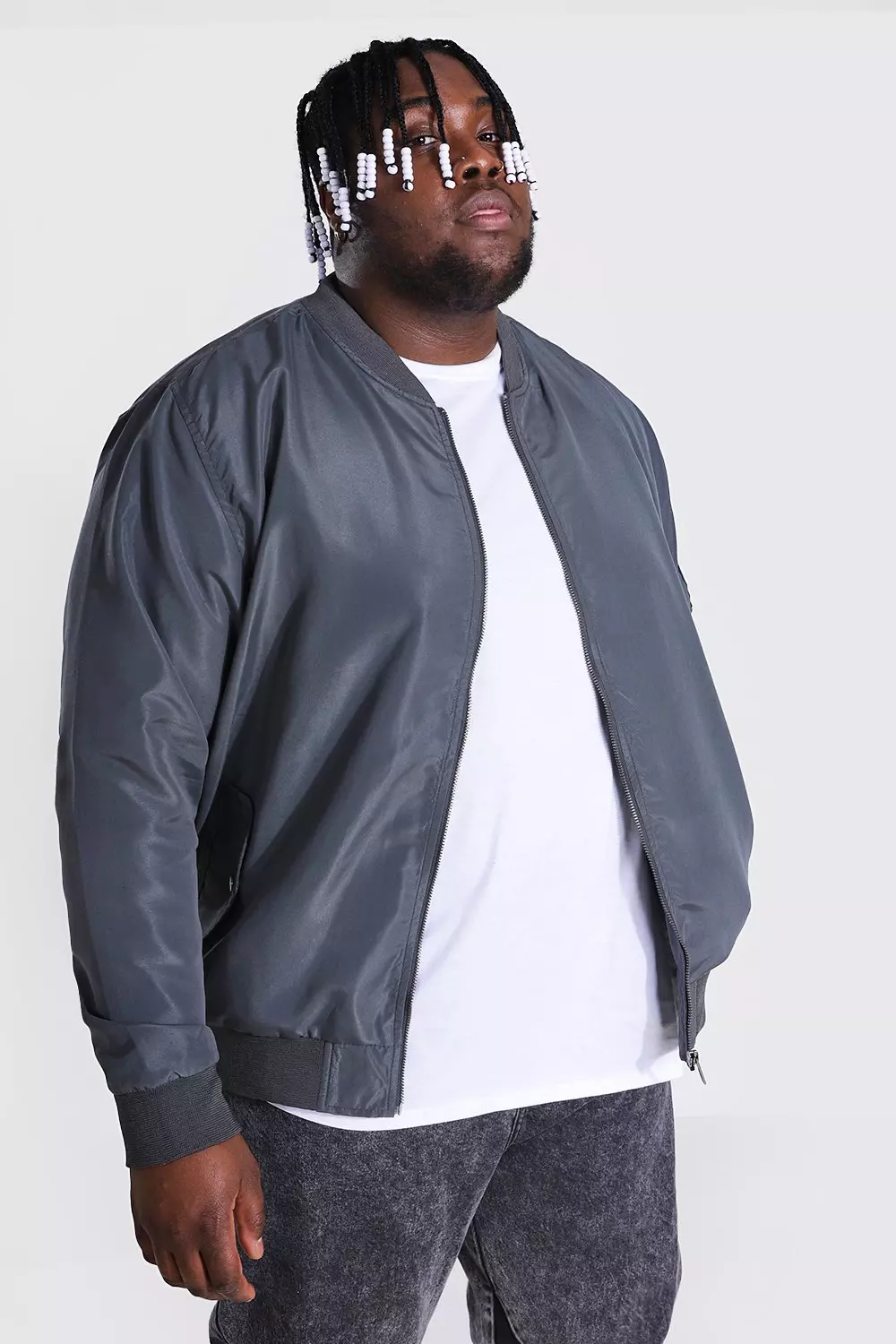 Size Ma1 Bomber Jacket | boohooMAN USA