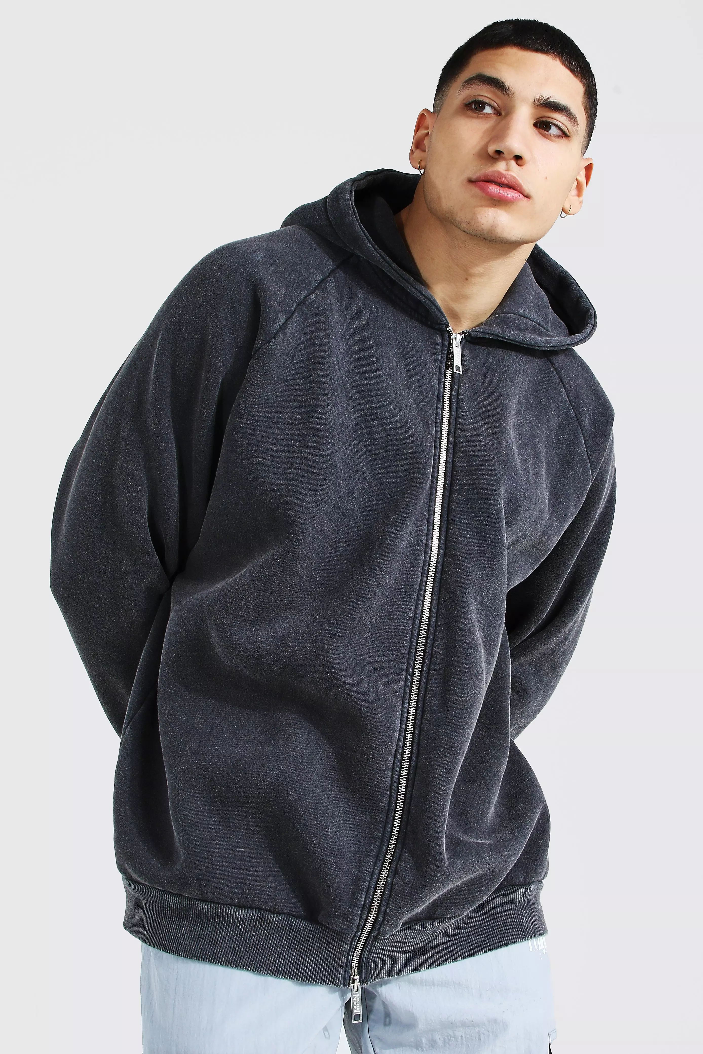 Raglan cheap zip hoodie