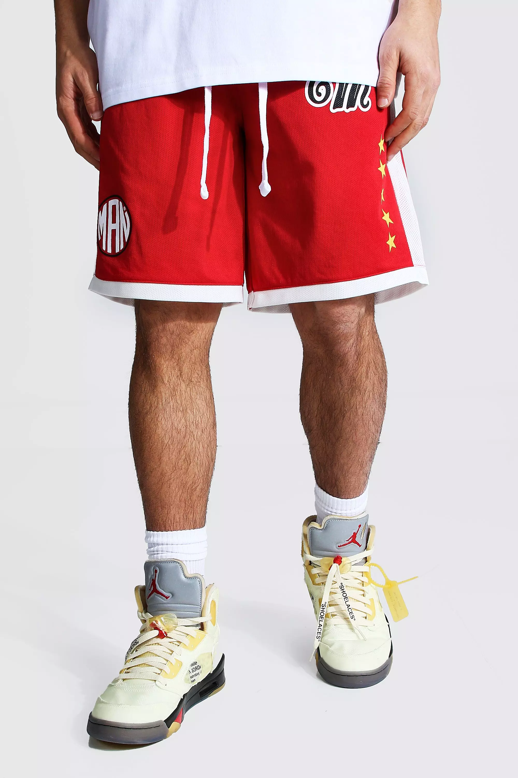 Chicago Bulls Men's Jus Don Red or Pinstripe Basketball Shorts